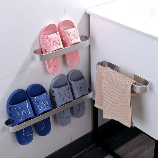 Porte serviette salle de bain mural pour serviette ou chaussons