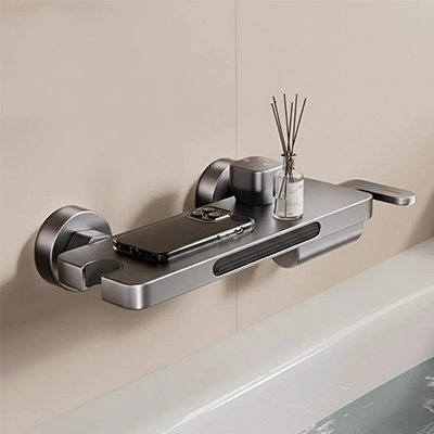 Mitigeur bain douche au dessus du bain avec support pour douchette