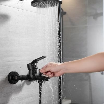 Mitigeur douche homme fait couler eau