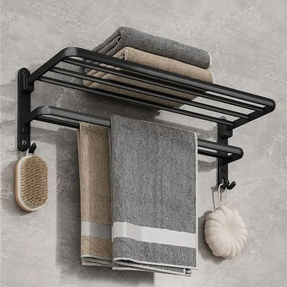 Porte serviette fixé au mur beaucoup de rangement 
