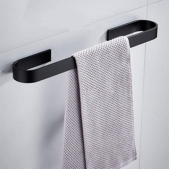 Porte serviette salle de bain mural noir