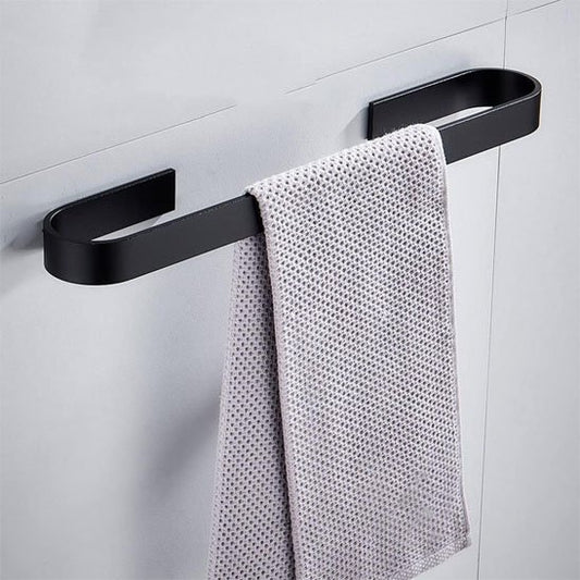 Porte serviette salle de bain mural noir